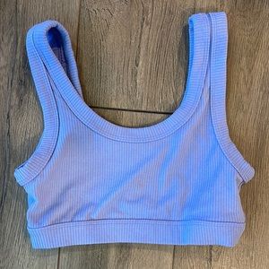 Alo Yoga Wellness Bra in Periwinkle